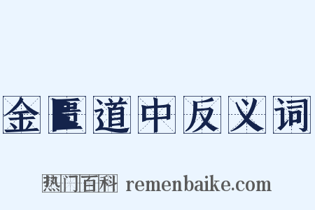 金匮道中反义词是什么意思的图片